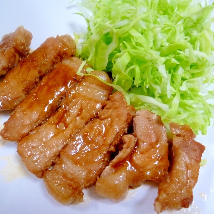 とんかつ肉で豚ロースソテー✿